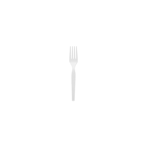 Dixie Plastic Cutlery, Heavy Mediumweight Fork, 100 Carton -DXEFM207CT