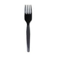 thumbnail image 1 of Dixie Plastic Cutlery Heavy Mediumweight Forks Black 1 000 /carton (DIX FM517), 1 of 1