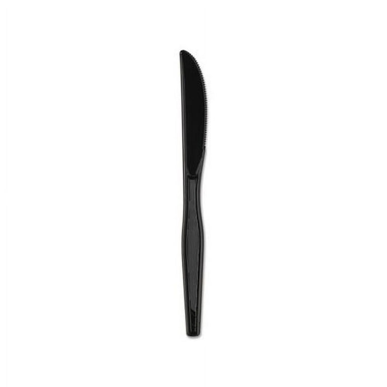 Plastic Cutlery, Heavy Mediumweight Knives, Black, 1,000/Carton Plastic Cutlery, Heavy Mediumweight Knives, Black, 1,000/Carton