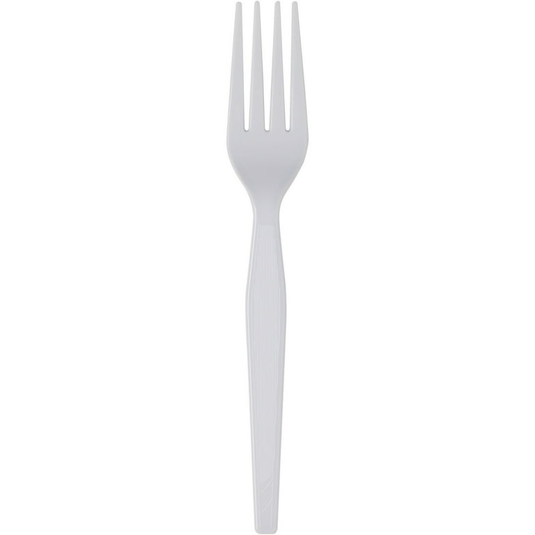 Plastic Cutlery, Heavyweight Forks, White, 100/Box Plastic Cutlery, Heavyweight Forks, White, 100/Box