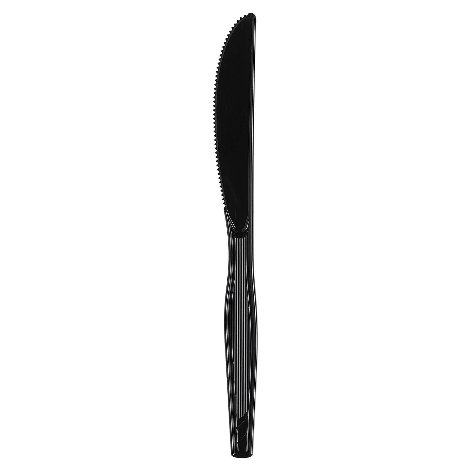 Plastic Cutlery, Heavyweight Knives, Black, 1,000/Carton Plastic Cutlery, Heavyweight Knives, Black, 1,000/Carton