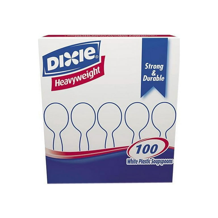 Plastic Cutlery, Heavyweight Soup Spoons, White, 100/Box Plastic Cutlery, Heavyweight Soup Spoons, White, 100/Box
