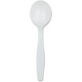 Dixie Plastic Cutlery, Heavyweight Soup Spoons, White, 100/Box
