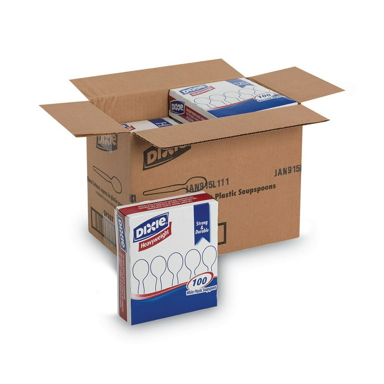 Plastic Cutlery, Heavyweight Soup Spoons, White, 1,000/Carton Plastic Cutlery, Heavyweight Soup Spoons, White, 1,000/Carton