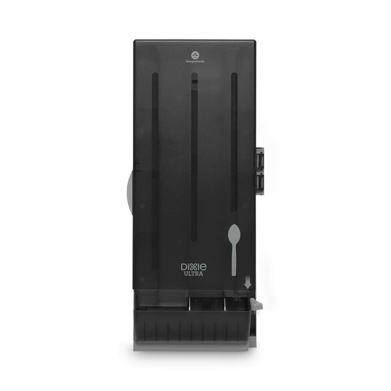 SmartStock Utensil Dispenser, Holds 120 Spoons, 10 x 8.75 x 24.75, Translucent Black SmartStock Utensil Dispenser, Holds 120 Spoons, 10 x 8.75 x 24.75, Translucent Black