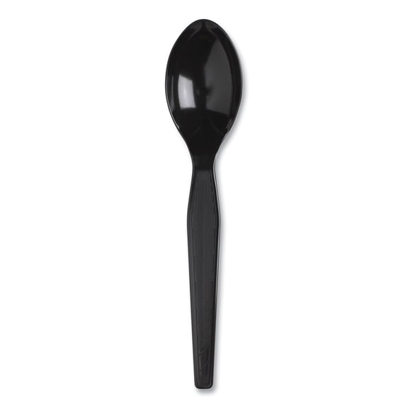 Dixie SSSHW08 SmartStock Series-F 6 in. Heavyweight Plastic Cutlery Spoons Refill - Black (40/Pack, 24 Packs/Carton)