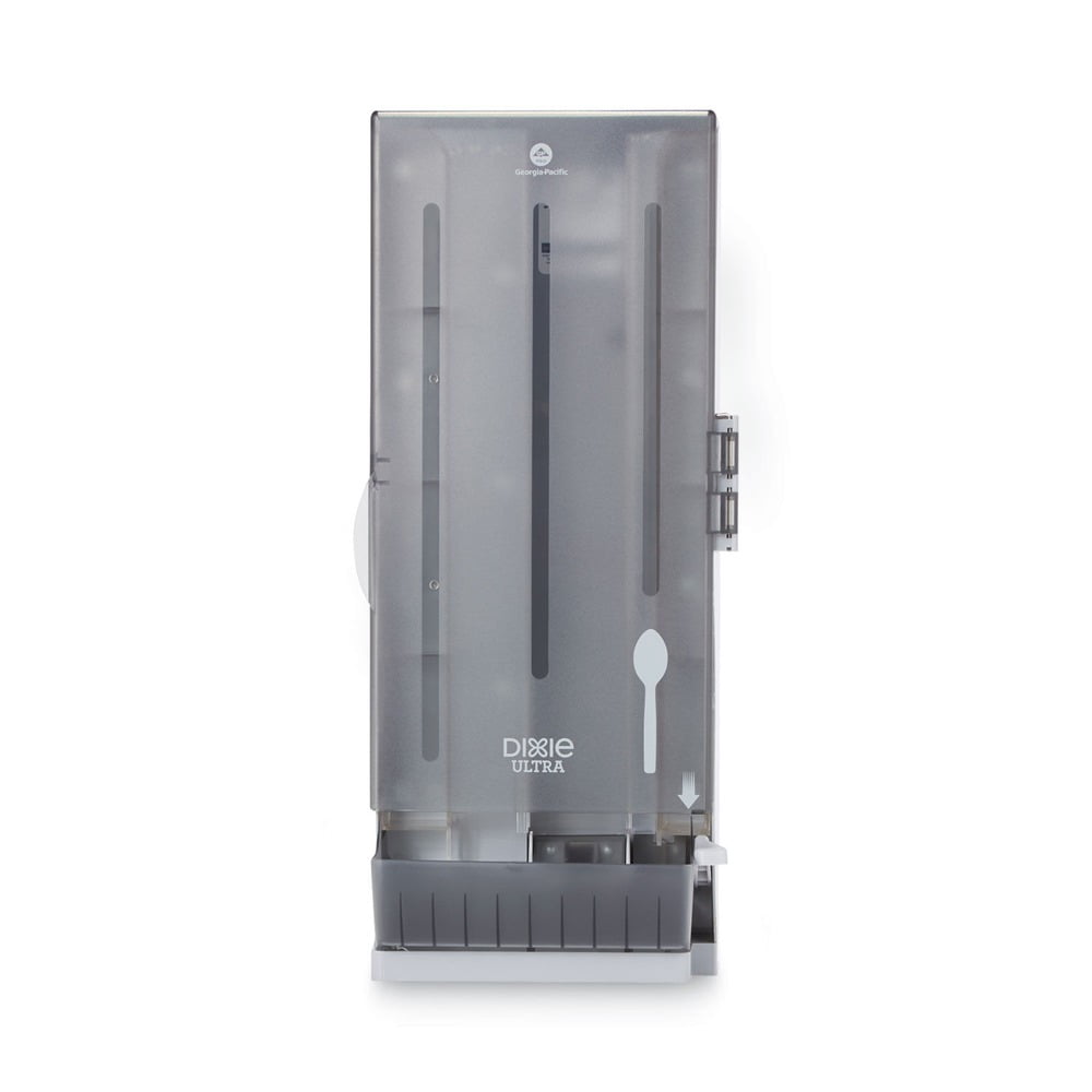 Dixie SSSPD120 SmartStock 10 in. x 8.78 in. x 24.75 in. Utensil Spoon Dispenser - Smoke