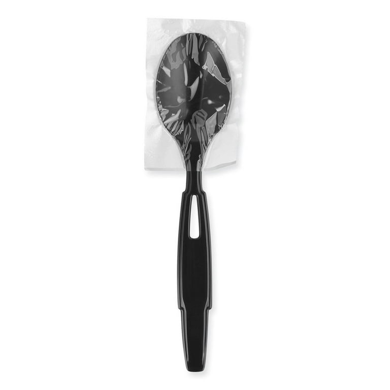 SmartStock Wrapped Heavy-Weight Cutlery Refill, Teaspoon, Black, 960/Carton SmartStock Wrapped Heavy-Weight Cutlery Refill, Teaspoon, Black, 960/Carton