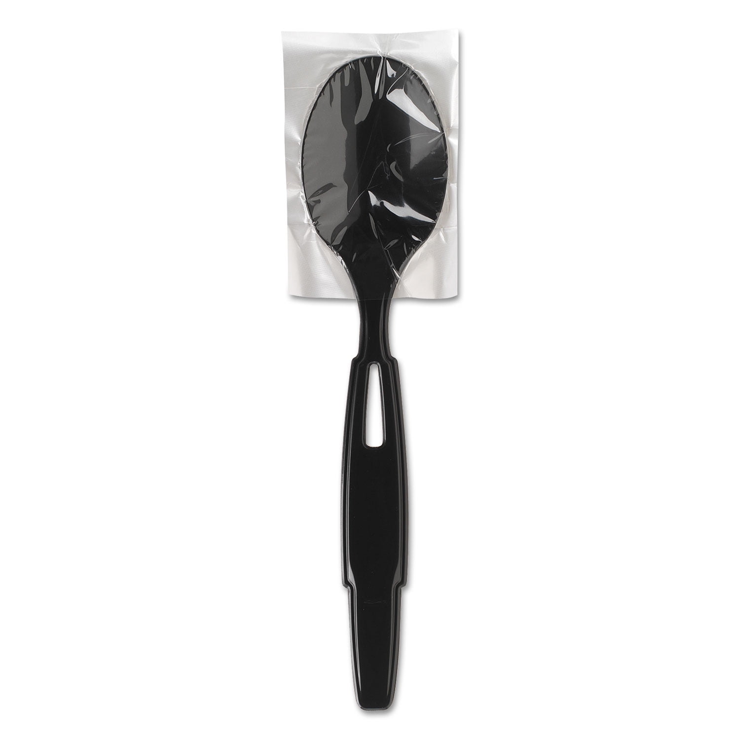 Dixie SSWPT5 SmartStock Wrapped Heavyweight Cutlery Teaspoons Refill - Black (960/Carton)