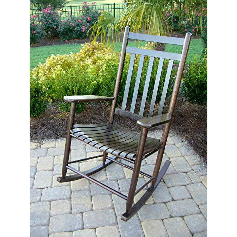 Dixie Seating Penrose Wood Rocking Chair No. 67S Walnut Walmart