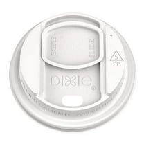 Dixie Smart Top Reclosable Lids for Hot Cups, Fits 10 oz to 20 oz Hot Cups, Plastic, White, 1,000/Carton