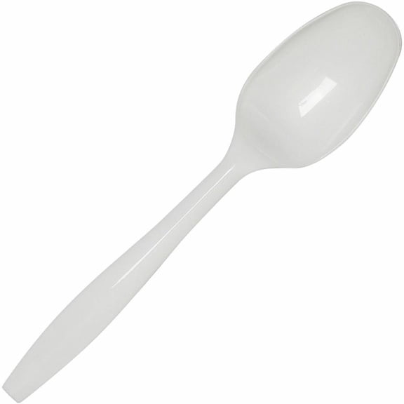 SmartStock Series-B 5.5 in. Mediumweight Plastic Cutlery Teaspoons Refill - White (40/Pack, 24 Packs/Carton)