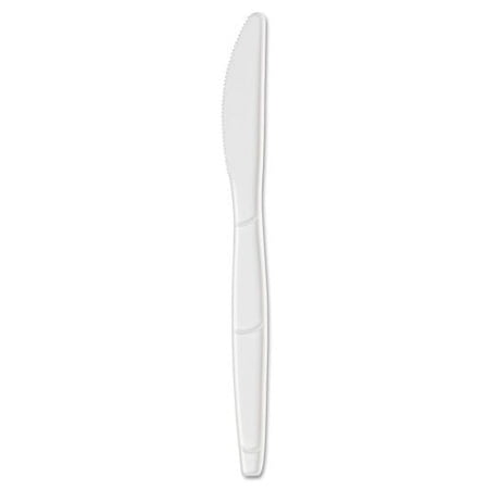 Dixie SmartStock Plastic Cutlery Refill, Knife, 6.3", Series-B Mediumweight, White, 40/Pack, 24 Packs/Carton -DXESSK21P