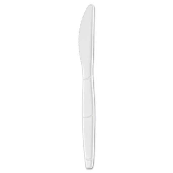 Dixie SmartStock Plastic Cutlery Refill, Knife, 6.3", Series-B Mediumweight, White, 40/Pack, 24 Packs/Carton -DXESSK21P