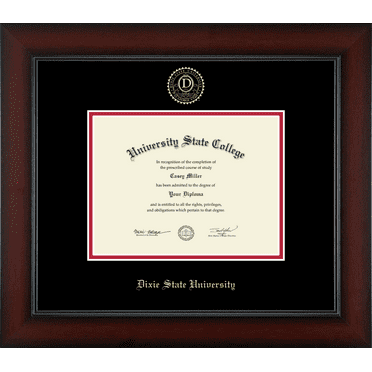 Dixie State University Diploma Frame, Document Size 8" x 6"