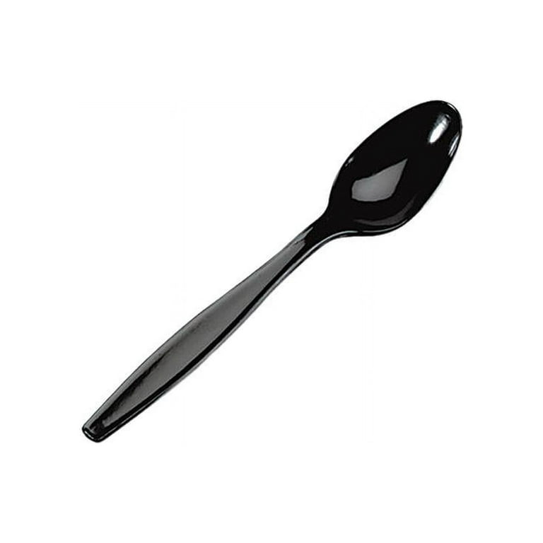 Plastic Cutlery, Heavyweight Teaspoons, Black, 1,000/Carton Plastic Cutlery, Heavyweight Teaspoons, Black, 1,000/Carton