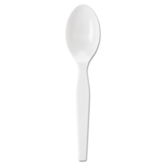 Dixie Individually Wrapped Polystyrene Teaspoons, White, Pack Of 1,000