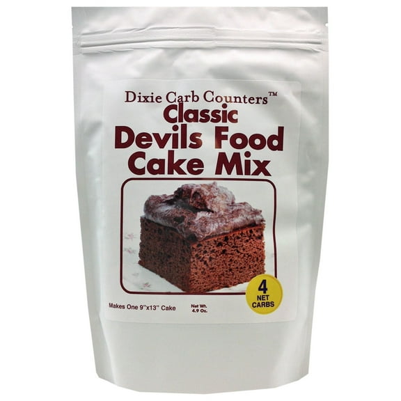 Dixie USA Carb Counters Classic Devils Food Cake Mix, 4.9 oz.