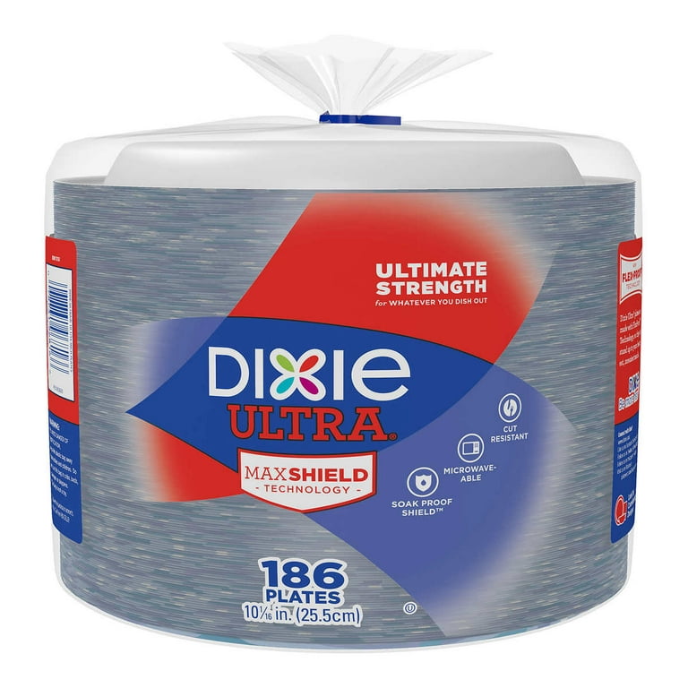 Dixie Ultra Paper Plates Soak Proof Shield Decorated 10 1/16 Inch