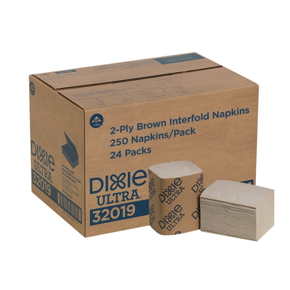 Dixie Ultra 2-Ply Interfold Paper Napkin, 32019, White, 6,000 Count