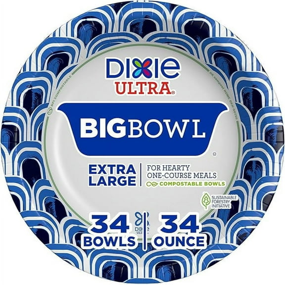 Dixie Ultra 34 OUNCE PAPER BOWL, 34 COUNT