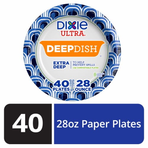 Dixie Ultra Compostable 9-Inch Deep Dish Plates 40 ct