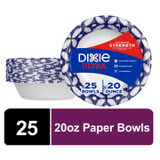 Dixie Ultra Disposable Paper Bowls, 20 Ounce, 25 Count