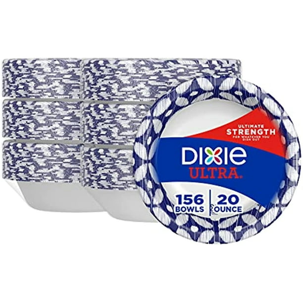 Dixie Ultra Disposable Paper Bowls, 20Oz, Dinner Or Lunch Size Printed