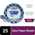 thumbnail image 1 of Dixie Ultra Big Bowl Disposable Paper Bowls, 34 oz, Multi-Color, 25 Count, 1 of 10