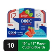 Dixie Ultra Disposable Paper Cutting Boards, 10-Count 10” x 13” Large Boards for Kitchen Meal Prep