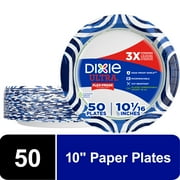 Dixie Ultra Disposable Paper Plates, 10", Multi-Color, 50 Count