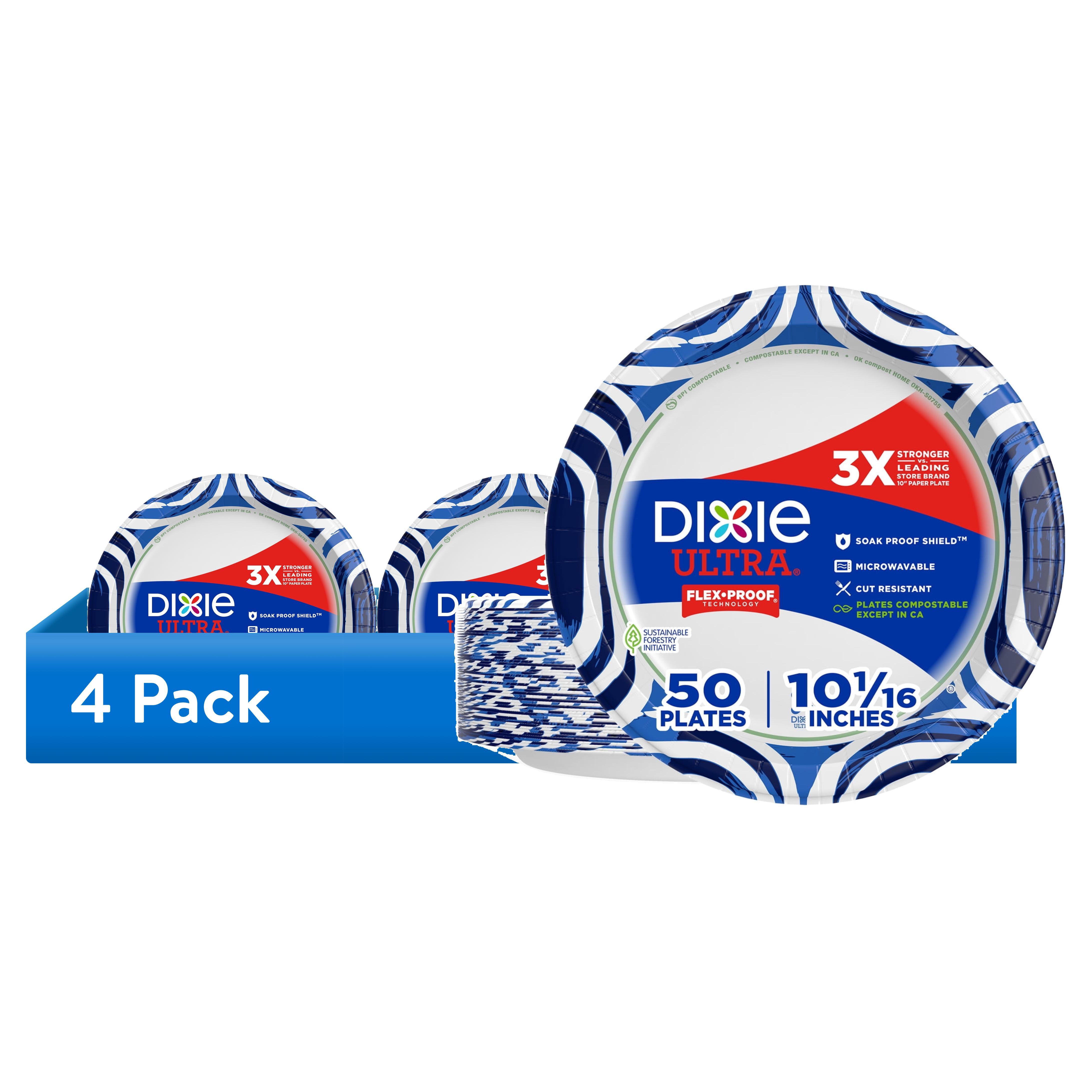 Dixie Ultra Disposable Paper Plates 10 Multi Color 50 Count: What Stands Out on Walmart