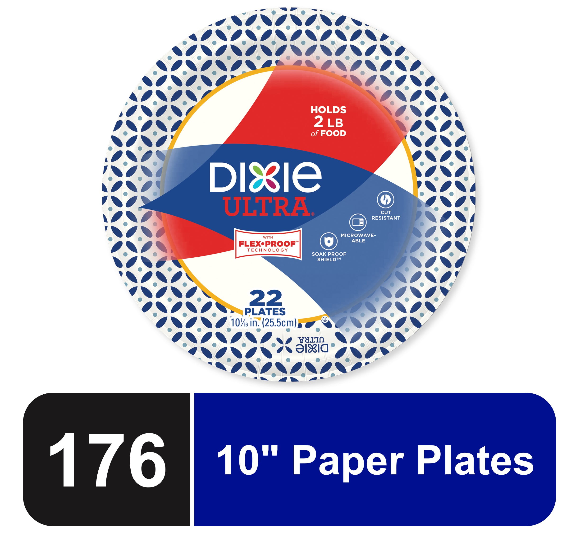 Dixie Ultra Disposable Paper Plates, 10 in, 176 count