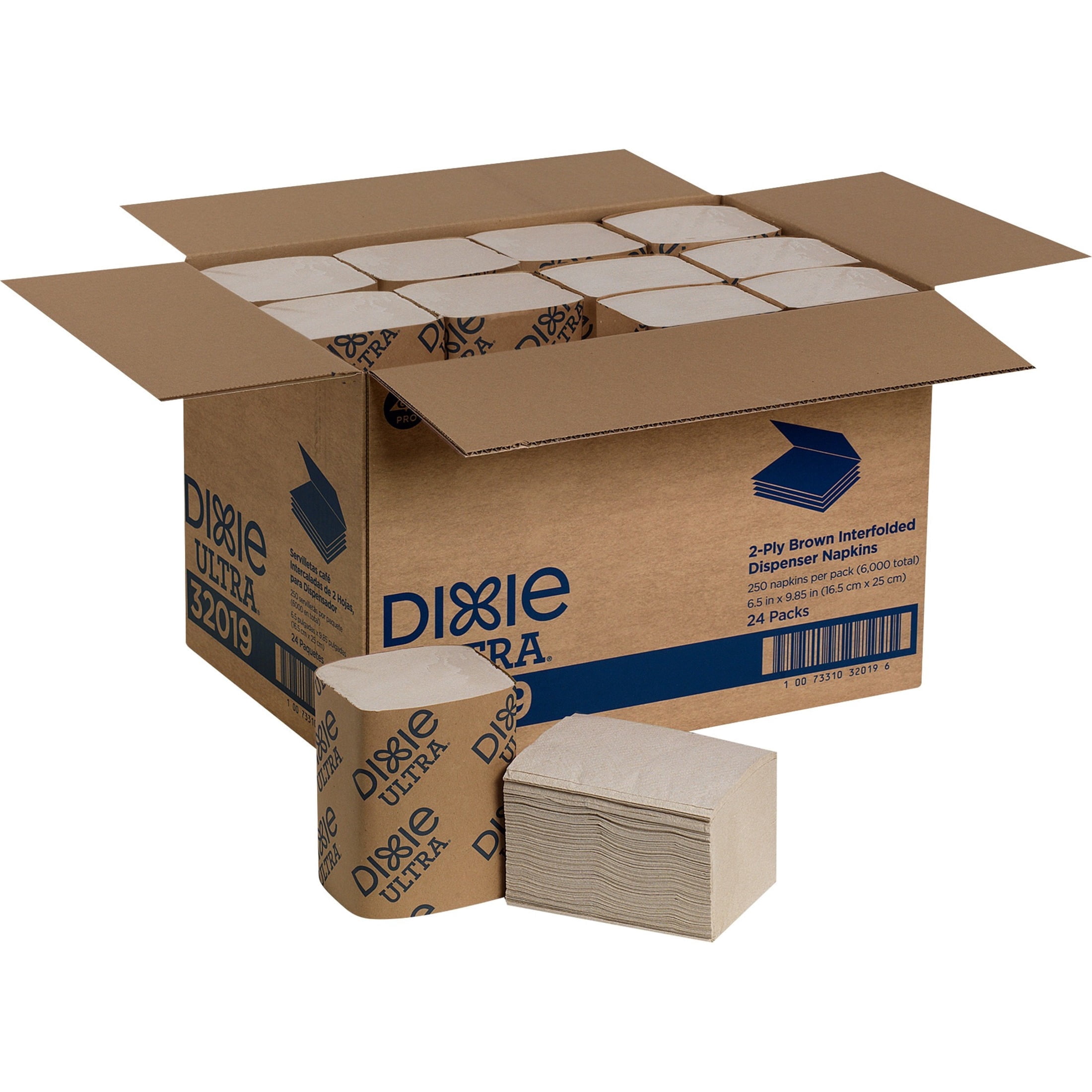 Dixie Ultra®, GPC32019, Interfold Napkin Dispenser Refill, 24 / Carton, Brown
