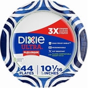 2X-Dixie Ultra Flex Proof 10 Inch Paper Plates - 44 ct