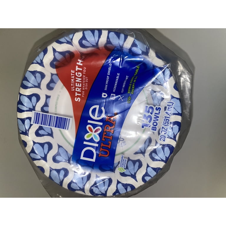 Dixie Ultra Paper Bowls, 20 oz, Disposable, 135 Count, Microwave