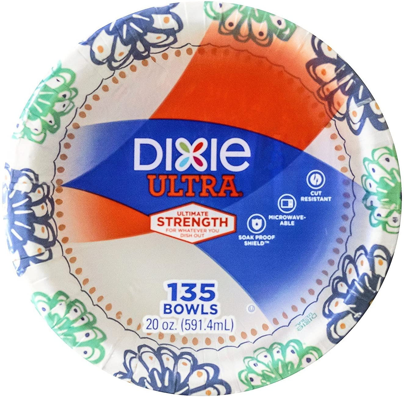Dixie Ultra Paper Bowls, 20 oz, 135 Count
