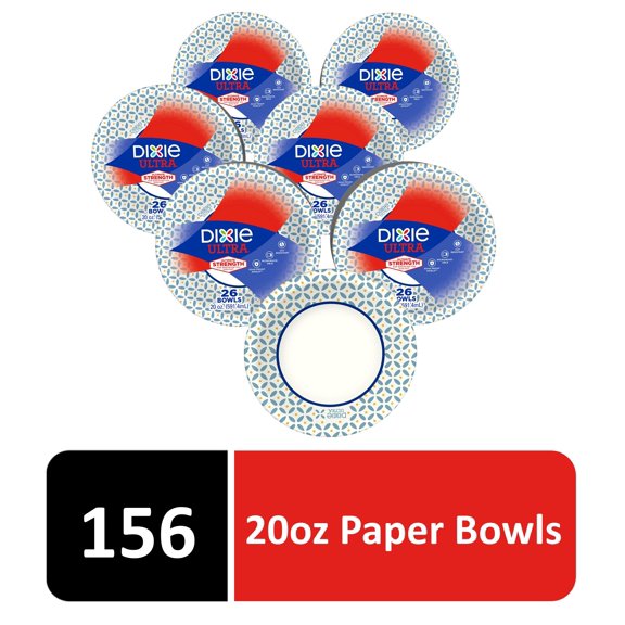 Dixie Ultra Paper Bowls, 20 oz, 156 Count