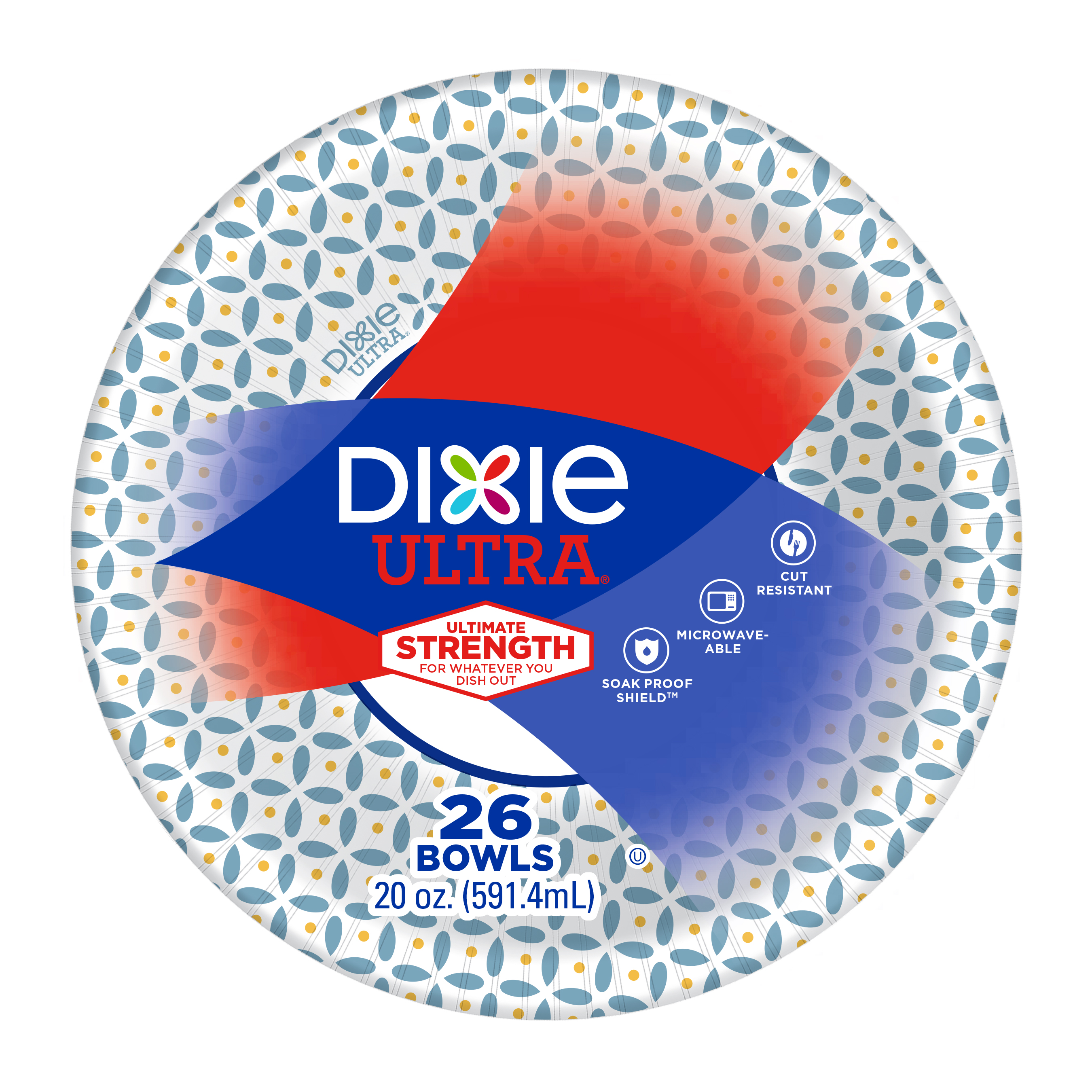 Dixie Ultra Paper Bowls, 20 oz, 26 count - image 1 of 10