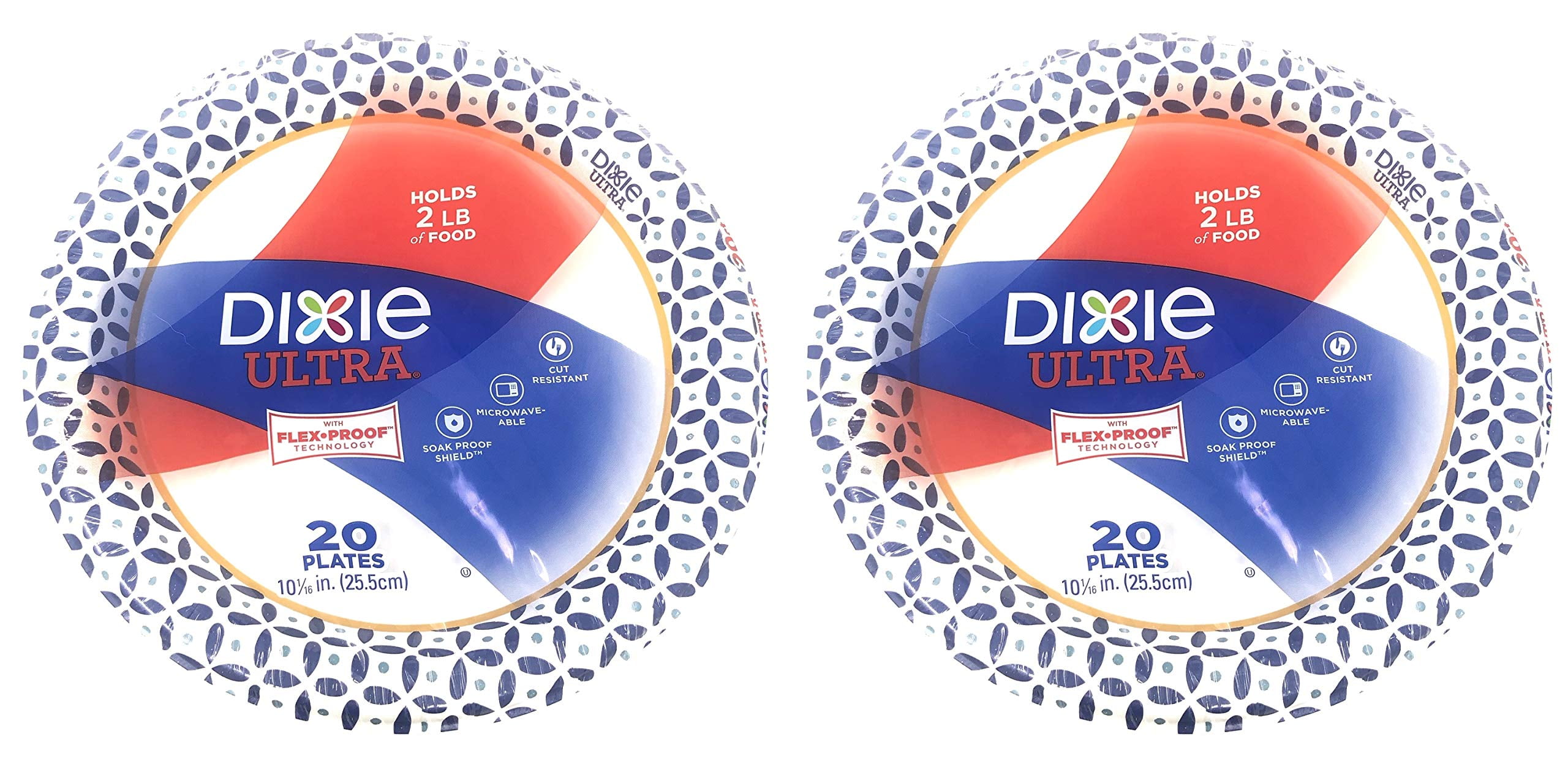 Dixie Ultra Paper Plates, AIF4 10 1/16", 20 count, Dinner Size Printed ...