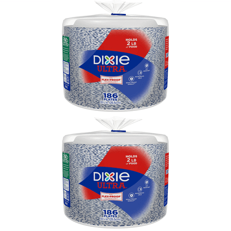 Dixie Ultra Modern Romance Heavyweight Plates, 10 1/16" dia, White/Red/Green (186 ct.)