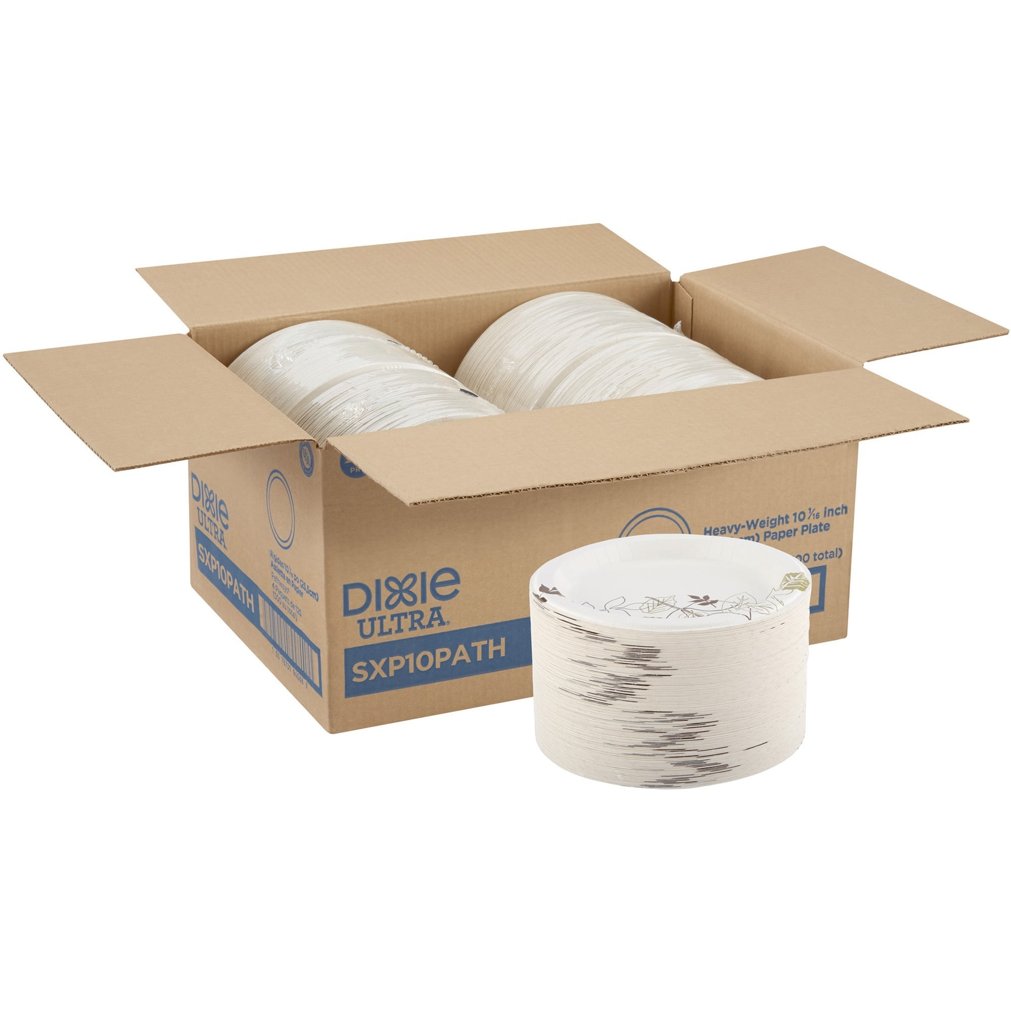 Dixie Ultra® Pathways Heavyweight Paper Plates By Gp Pro - 125 / Pack - Microwave Safe - White - Paper Body - 4 / Carton