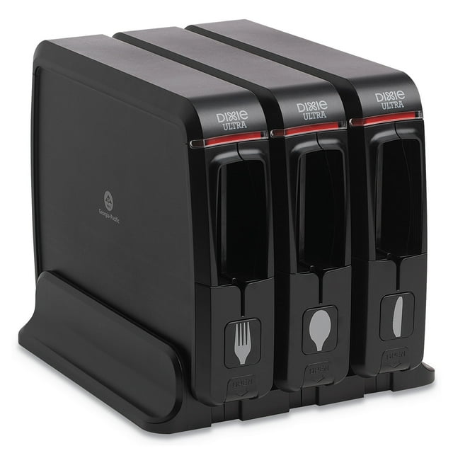 Dixie Ultra SmartStock Wrapped Cutlery Dispenser 12.44" x 11.17" x 10 1/2" Black SSW3D85