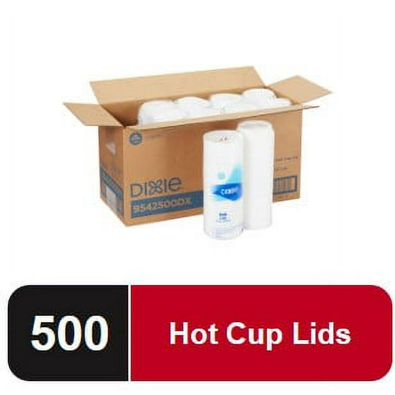 14HDL-W  Hot Drink Dome Lid White HIPS for 10 oz. 12 oz. 16 oz