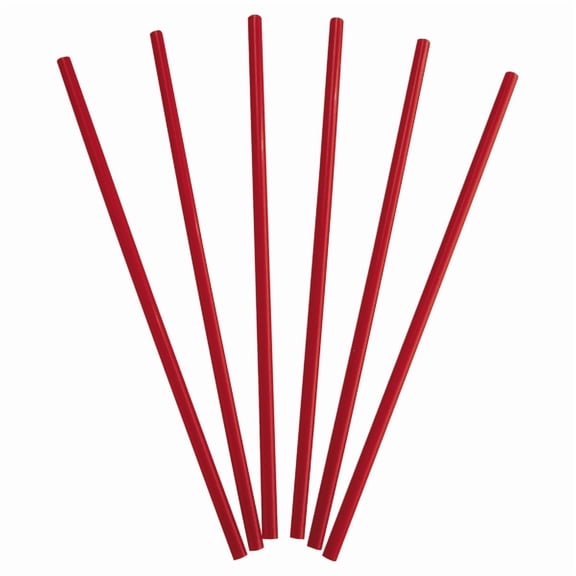 Dixie Wrapped Giant Straws, 10 1/4", Red, 300 Straws Per Box, Carton Of 4 Boxes