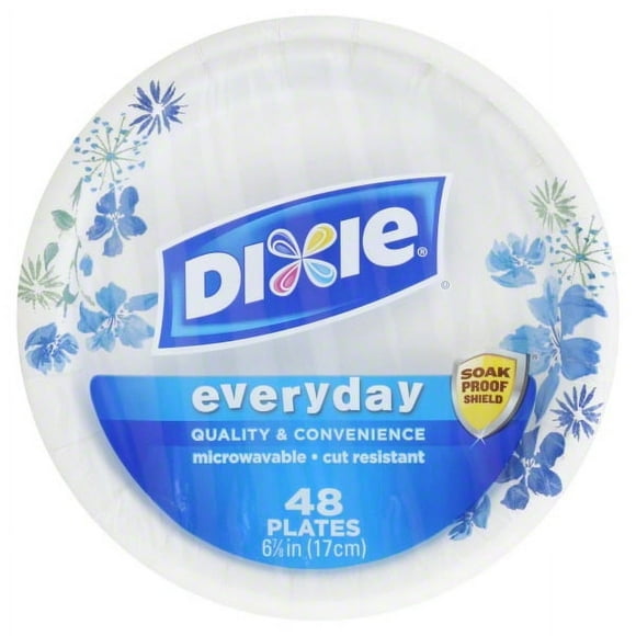 Dixie® 15724 Heavy Duty Paper Plates, 6-7/8", 48-Pack