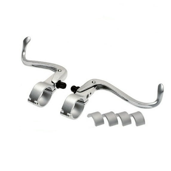 Dixna J-Clue Top Mount Drop Bar Brake Levers Silver 31.8mm w/ Shim for 24.0mm