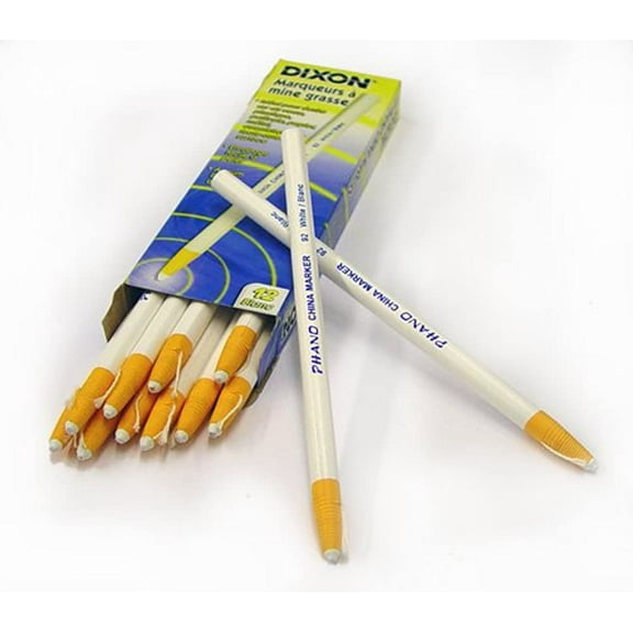 Dixon 00092 China Markers White 12 Pack
