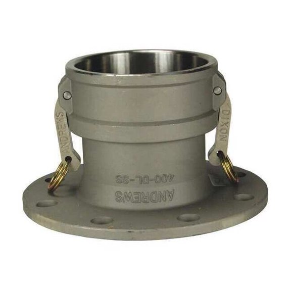 Dixon Flange Coupler,4 x 4 In,100 psi,Aluminum 400-DL-AL