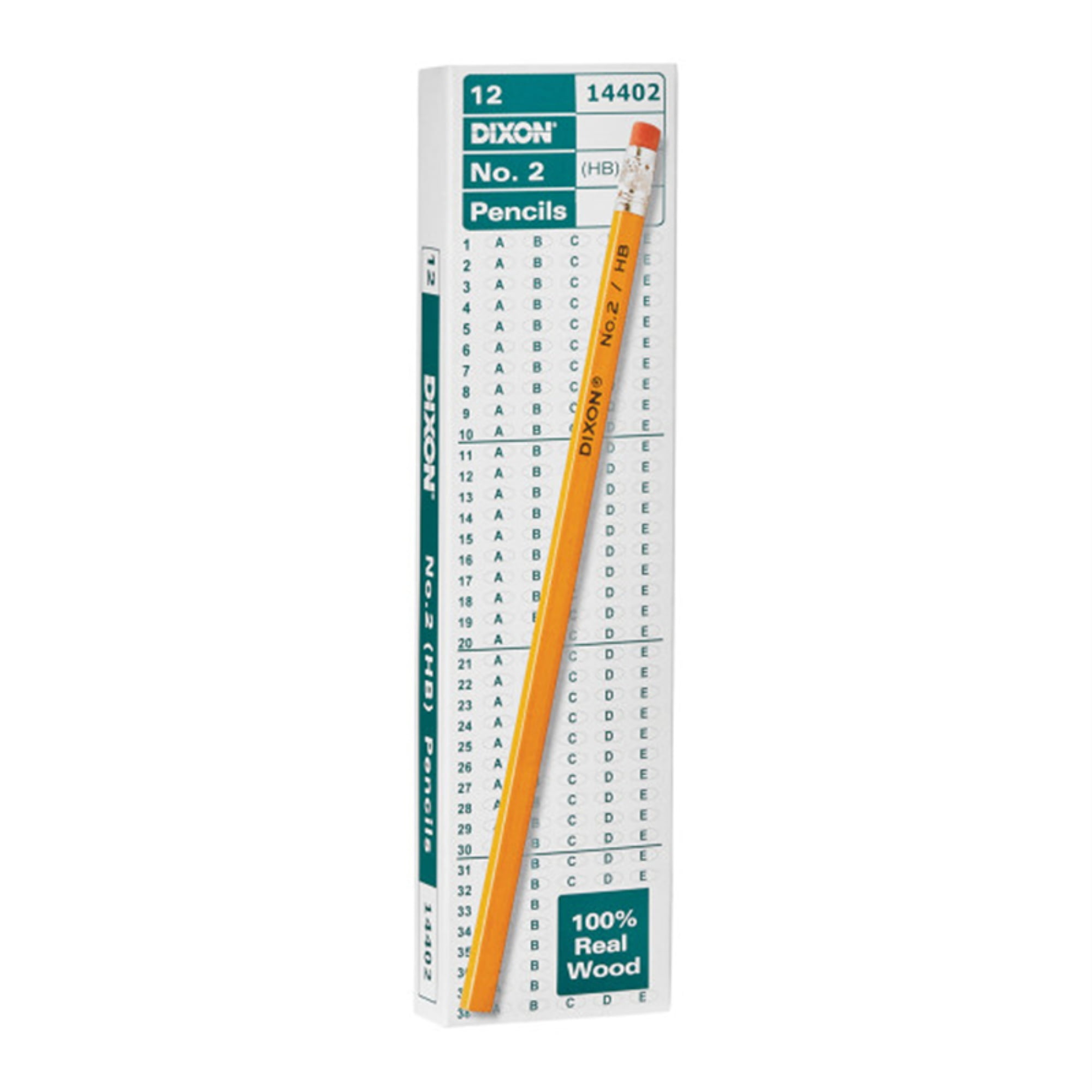 Dixon, DIX14402, Woodcase No.2 Eraser Pencils, 1 / Dozen